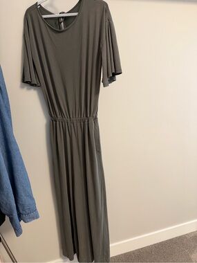 Women's Short Sleeve long leg romper